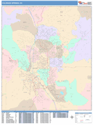 Colorado Springs Digital Map Color Cast Style